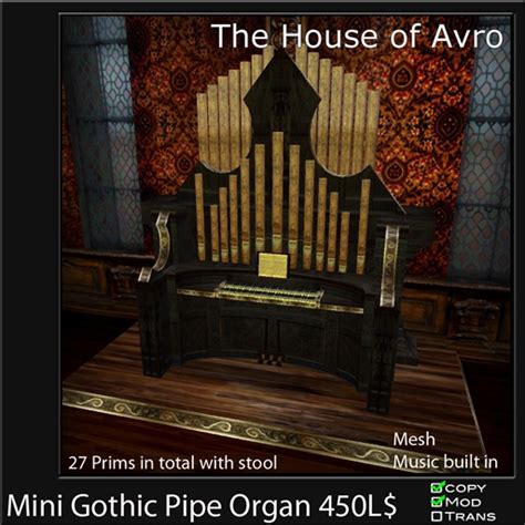 life marketplace mini gothic pipe organ mesh   prims