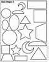Coloring Shapes Pages Basic Educational Kids Color sketch template