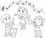 Bambini Cantano Disegni Colorare Suonano Musicale Concepcion sketch template