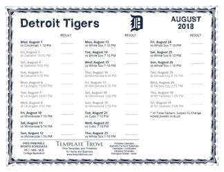 printable  detroit tigers schedule
