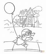 Coloring Carl Pages Young Trying Fly Printable Silhouettes Supercoloring sketch template