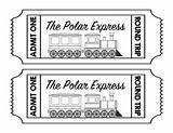 Polar Express Ticket Train Subject sketch template