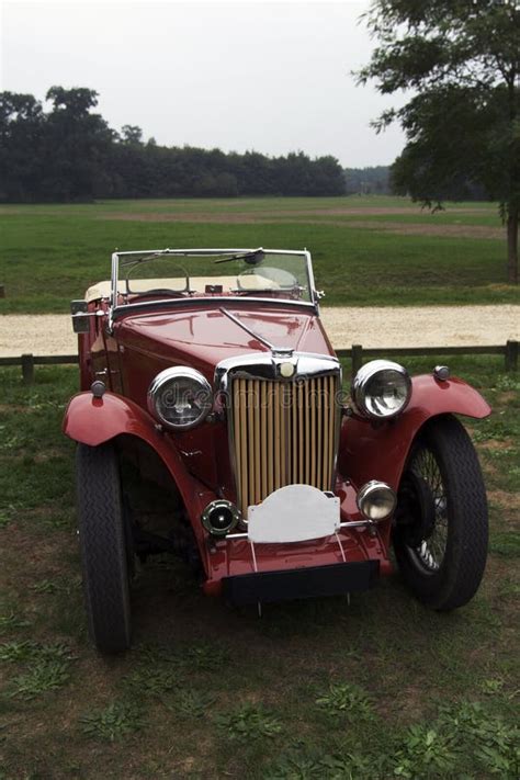 red classic automobile stock image image  antique gravel