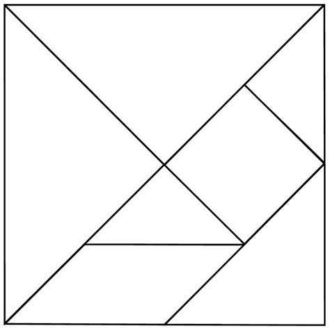 images  kindergarten tangram worksheets  piece tangram
