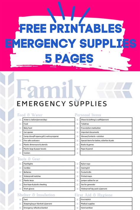 emergency binder printables