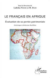 le francais en afrique dassi nzesse langues livres