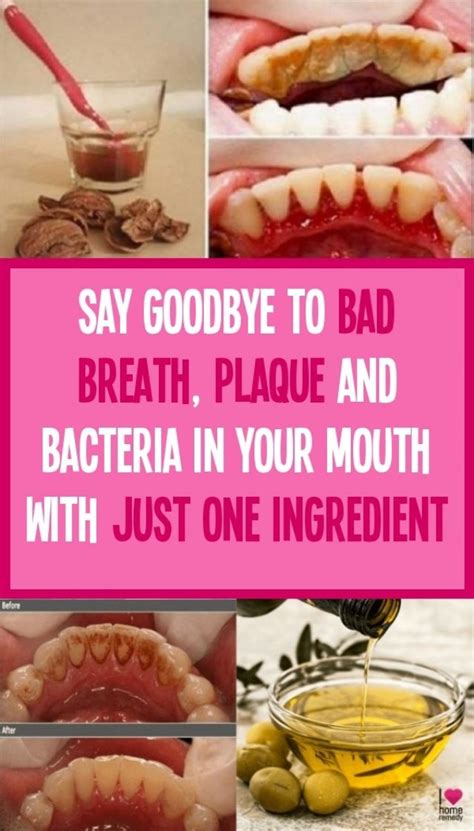 bad breath plaque and bacteria with only one ingredient in your mouth