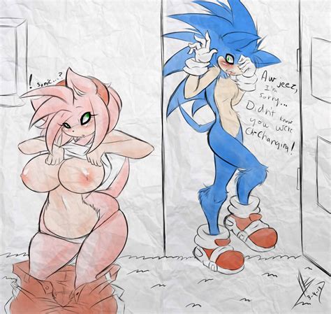 Rule 34 Amy Rose Anthro Areola Big Breasts Blush Breasts