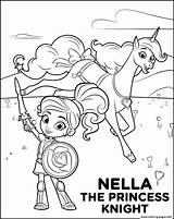 Nella Knight Princess Coloring Pages Printable Jr Nick Book Sheets Color Adult Nickelodeon Bubakids Coloringpagesfortoddlers Choose Board sketch template