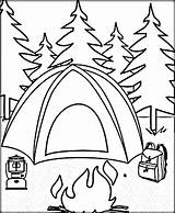 Coloring Camping Pages Getdrawings sketch template