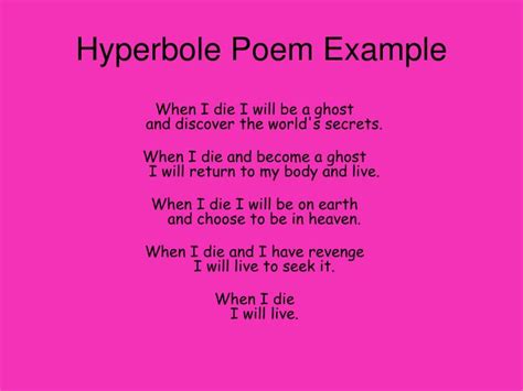 hyperbole poems powerpoint  id