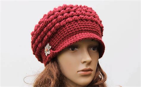 crochet brimmed hat  pattern yarn hooks