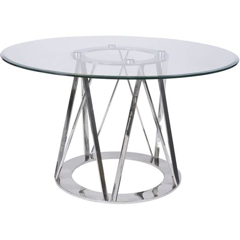 linton stainless steel glass  seater  dining table  libra