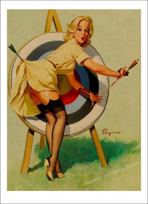 world war ii pinup girls classic retro kraft paper poster sexy girl