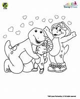 Barney Coloring Pages Bop Baby Printable Hugging Bj Hearts Cartoon Kids Color Character Dinosaurs Characters Ecoloringpage Dinosaur Sheets Leave Sheet sketch template