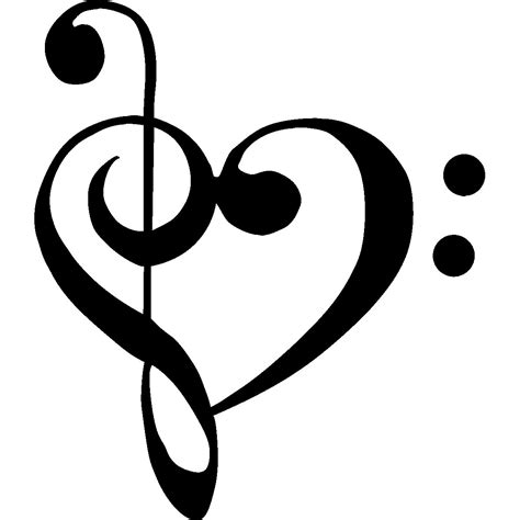 bass clef treble clef heart  images  clkercom vector clip