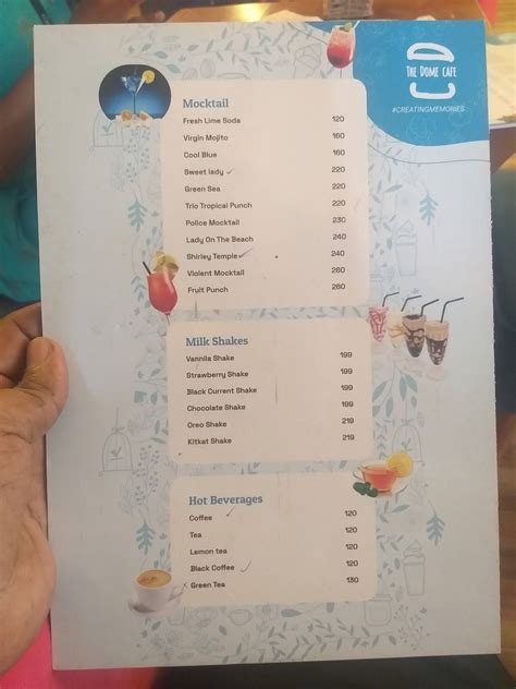 menu   dome cafe koramangala bengaluru