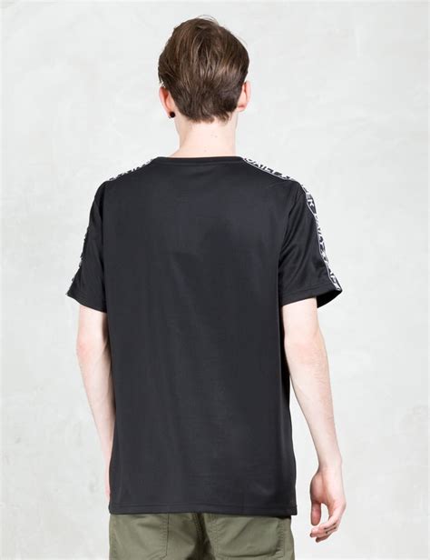 daily paper black tape logo  shirt hbx globally curated fashion  lifestyle  hypebeast