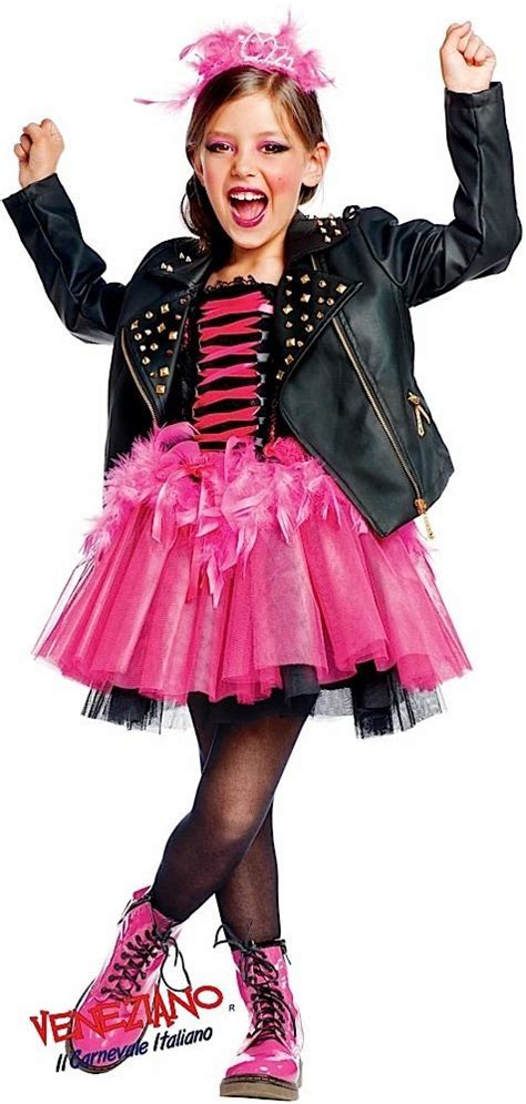 girls prestige rock star fancy dress costume beauty pageant punk rocker