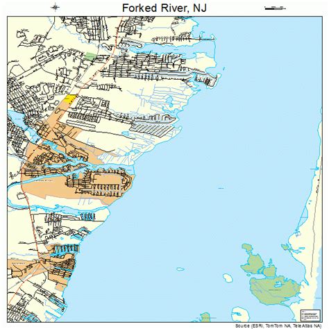 forked river  jersey street map
