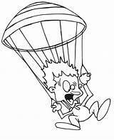 Parachute Paraquedismo Paratrooper Tudodesenhos Scared Parachuter sketch template