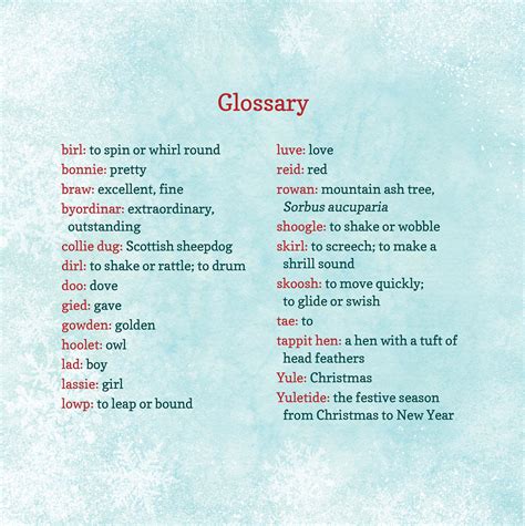 glossary books  scotland