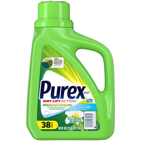 purex liquid laundry detergent natural elements linen lilies  fluid ounces  loads