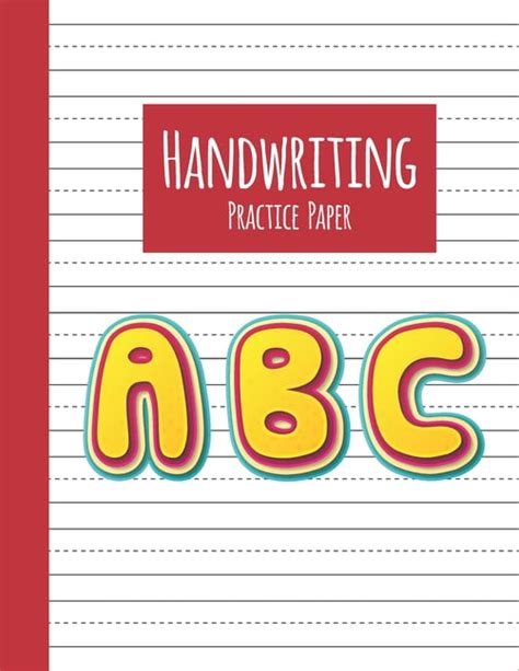 abc handwriting practice paper blank writing sheet  practice paper
