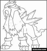 Coloring Entei Pages Popular sketch template