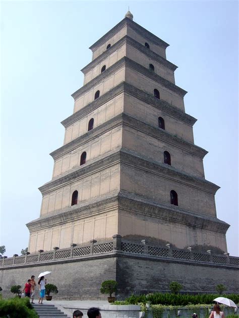 great wild goose pagoda shrine xian china britannica