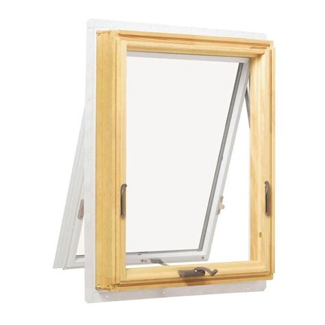 andersen       series awning wood window  white exterior