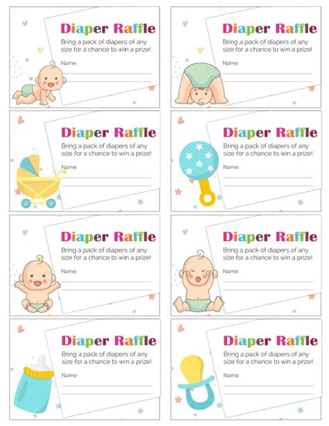 printable diaper raffle printable word searches