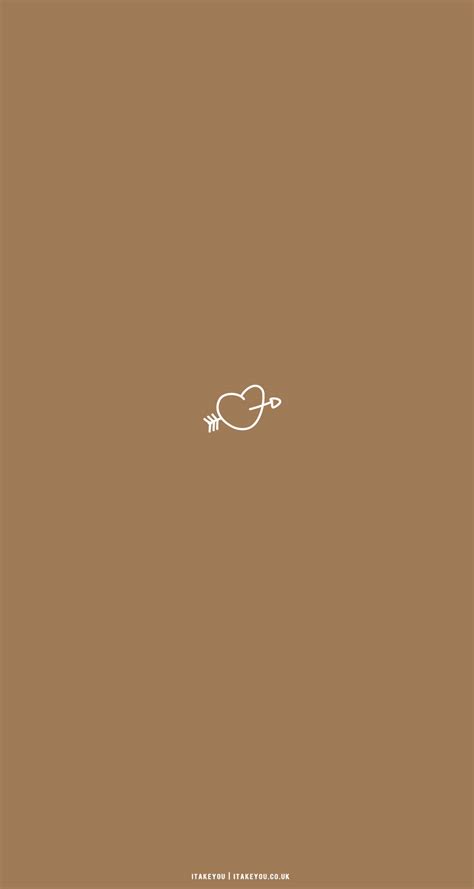 cute brown aesthetic wallpapers  phone stitched heart