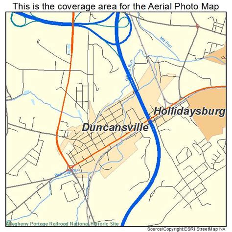 aerial photography map  duncansville pa pennsylvania
