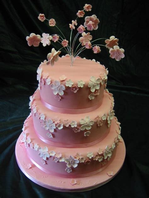gorgeous pink wedding cakes wedding fanatic