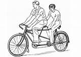 Tandem Coloring Coloriage Imprimer Bicyclette Bike Drawing Dessin Dessins Pages Large Getdrawings sketch template
