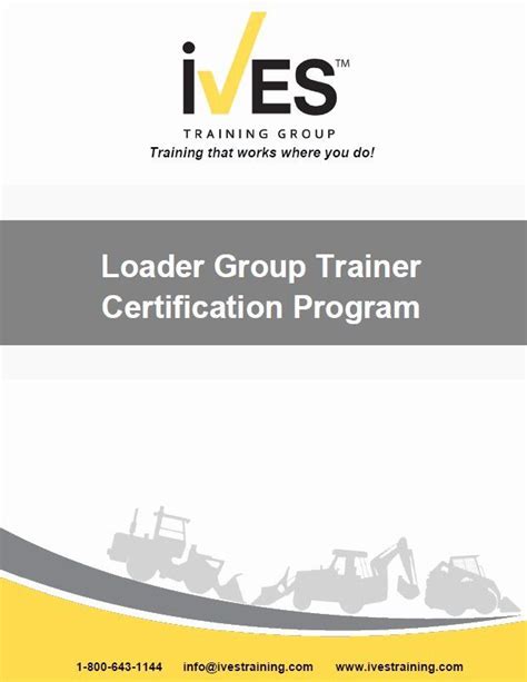 equipment operator certification card template   loader group