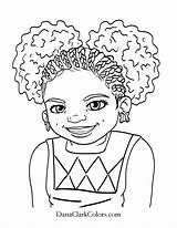 Coloring African Pages American Girl Template Woman sketch template
