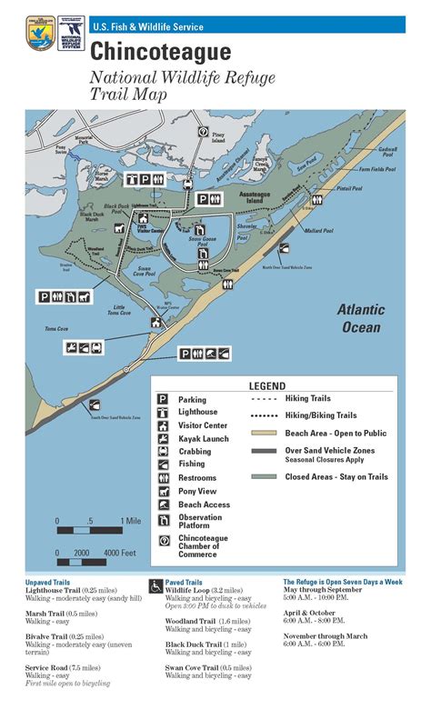 virginia district trail map assateague island national seashore