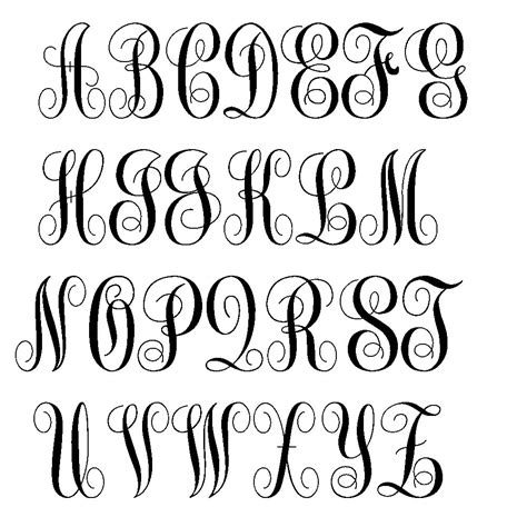 images  monogram letter  stencils printable  printable