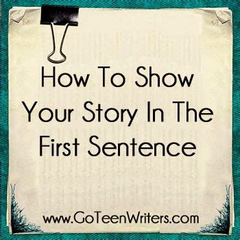 teen writers   show  story    sentence