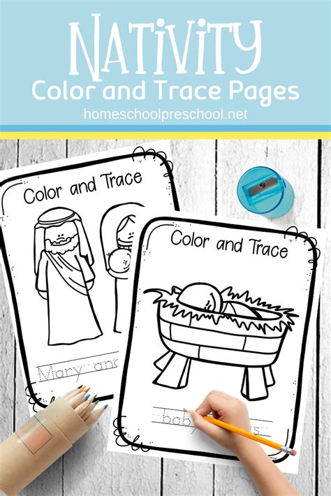 nativity coloring pages  preschoolers