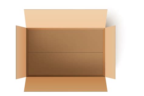 open box top view empty cardboard packa graphic  vectorbum