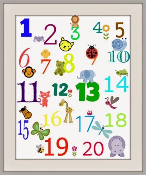 creative project  printable numbers print  nursery