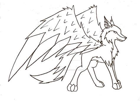 wolves  wings coloring pages