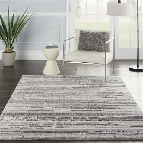 nourison textured contemporary abstract greyivory area rug walmartcom walmartcom