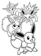 Leafeon Coloring Pages Pokemon Getcolorings Printable sketch template