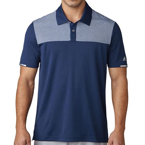 adidas golf  climachill heather block competition mens golf polo