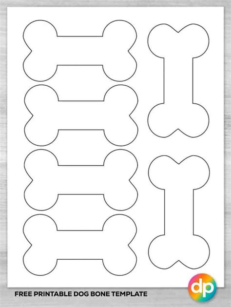 dog bone template printable  printable templates