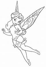 Coloring Pages Tinkerbell Colouring Fairy Printable Rosetta Disney Fairies Print Adult Save Kids sketch template